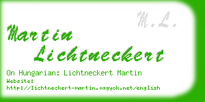 martin lichtneckert business card